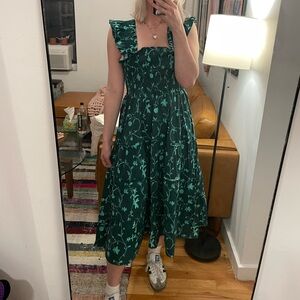 The Ellie Nap Dress in Emerald Botanical